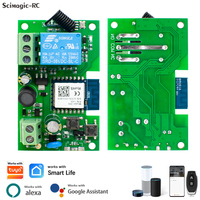 Module de commande de relais 1 canal pour moteur de porte de garage intelligent Tuya WiFi, compatible DC 85-250V
