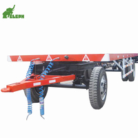 Remorque à plateau plat avec barre de traction de 20 à 60 tonnes, avec un rayon de braquage plus flexible pour le transport de marchandises