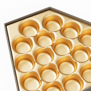 Tùy Chỉnh Sang Trọng Cao Cấp Sô Cô La Bao Bì Hộp Cứng Cứng Cứng Sô Cô La Quà Tặng Bao Bì Hộp Với Lưới Chèn Ngăn - Product Image 4