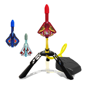 Kinder-Schaumstoff-Raketenwerfer-Spielzeug, Fußpedal-Luftraketen-Outdoor-Flugspielzeug für den Garten - Product Image 5