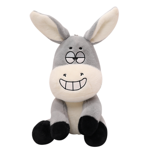 Animal en peluche-Compagnon réconfortant-Animal en peluche ultra doux Animaux de <span class=keywords><strong>la</strong></span> <span class=keywords><strong>ferme</strong></span>-25cm assis âne mignon - Product Image 1
