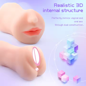 ZRX mainan seks 3 in 1 untuk pria, Vagina mulut Vagina buatan realistis saku dalam - Product Image 2