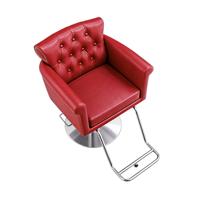 Fauteuil de Barbier en Cuir - Chaise de Coiffure Pliable et Robuste pour Lavage et Coupe de Cheveux, Utilisation en Salon