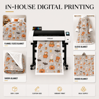 Couverture polaire douce en flanelle 320 GSM, imprimée sur mesure, anti-boulochage, motif citrouille, chauve-souris, lapin, pour la maison, la literie, ou comme cadeau