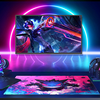 Tapis de souris en verre personnalisé avec logo, dessin animé, jeu, micro-nano gravé, e-sport, 400x450mm, carré, 3mm d'épaisseur, fabrication OEM