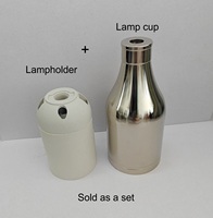 Douille de lampe en aluminium E27 à vis avec système push pour luminaires suspendus DIY, certifiée ENEC, garantie 2 ans