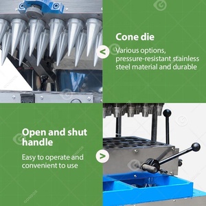 Lăn Hướng dẫn sử dụng đầy đủ cup bán Maker waffer Trung Quốc Ice Cream Biscuit Mini đường làm cho tự động Icecream Cone máy - Product Image 5