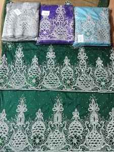 Bordado hecho a mano tela con cuentas nupcial somalí George envoltura más vendida fiesta vestidos encaje incluido exportación listo - Product Image 2