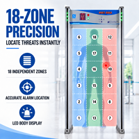 Portique de détection de métaux à 18 zones SUN LEADER avec sensibilité réglable, disponible en OEM - XLD-E1