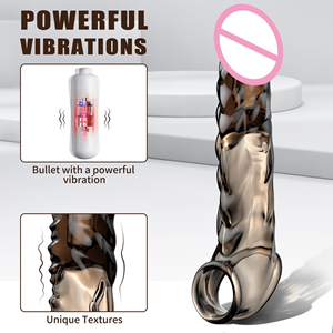 Dildos, Préservatifs, Agrandisseur, Retardateur d'éjaculation, Vibrateur à verrouillage, Vibration à temporisation, Articles pour adultes, Double vibration - Product Image 3
