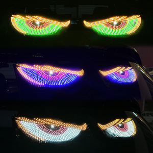 Novedad: Luz Decorativa USB Ojo de Diablo para Ventana y Parabrisas de Coche, Pantalla Ojo de Demonio para Camión y Autobús, <span class=keywords><strong>Panel</strong></span> <span class=keywords><strong>LED</strong></span> Flexible de Matriz - Product Image 1