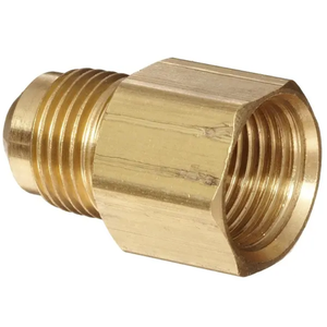 Raccord de réduction en laiton pour tube, raccord de tuyauterie 3/8" Flare X 1/<span class=keywords><strong>2</strong></span>" femelle en laiton - Product Image 1