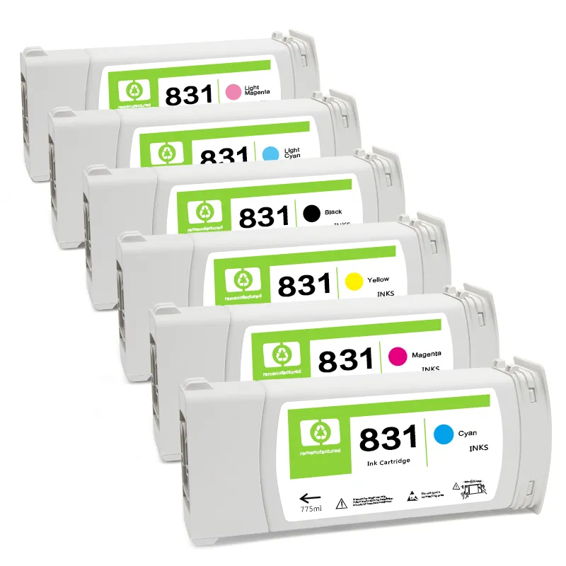 Ocbestjet 7 Stuks 775Ml 831 Remanufacture Inkt Cartridges Voor Hp Latex 310 330 360 335 Printer