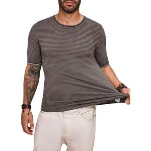 Suéter de palangre a la moda para hombre, Camiseta de punto de algodón acanalado, ropa de gimnasio para entrenamiento atlético - Product Image 6