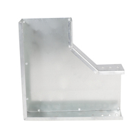 Plateau de câblage horizontal en alliage d'aluminium ignifuge avec revêtement plastique, courbure à 90 degrés pour chemin de câbles