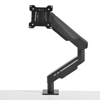 Support d'écran réglable premium à 90 degrés pour ordinateur, bras de moniteur à ressort unique avec gestion des câbles USB-A pour écrans de 17 à 32 pouces