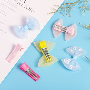 Accesorio para el cabello con lazo de malla de gasa con lentejuelas estilo coreano para niños, uso diario, decoración de joyería DIY - Product Image 4