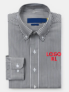 <span class=keywords><strong>Camicia</strong></span> Casual a Maniche Lunghe per <span class=keywords><strong>Uomo</strong></span>, Estiva, Traspirante in Poliestere/Cotone con Ricamo # <span class=keywords><strong>Camicia</strong></span> a <span class=keywords><strong>Righe</strong></span> con Bottoni e Logo RL # RL - Product Image 4