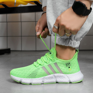 2026 Summer <b>Men's</b> Breathable Sneakers Korean Style Fly Woven Mesh Casual Running <b>Shoes</b> Large Size Trendy Sports Footwear - Product Image 3