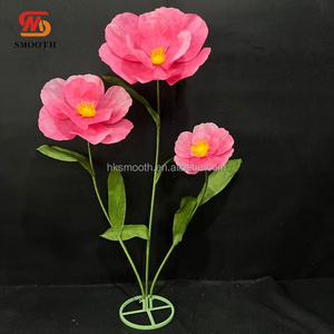 SMOOTH Vente en gros de fleurs géantes jaunes pour mariage, décoration florale géante, fleurs artificielles géantes, fleurs en papier géantes pour vitrine de magasin de mariage - Product Image 3