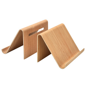 Support de téléphone en bois de noyer, support de téléphone portable et tablette de bureau, support de téléphone portable portable et simple, support de lecture, logo personnalisable. - Product Image 4
