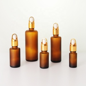 Frosted hổ phách chai thủy tinh 200ml 100ml 50ml 30ml 15ml 10ml với khác nhau có nắp đậy và ống nhỏ giọt niêm phong cho các loại tinh dầu - Product Image 3