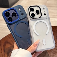 Étui de téléphone portable en TPU magnétique transparent simple pour iPhone Air 17 16plus 15 14 13 Pro Max, coque arrière transparente