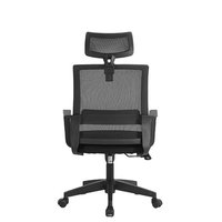 Chaise de bureau pivotante entièrement en maille à prix de gros, chaise de bureau ergonomique à dossier haut avec appui-tête
