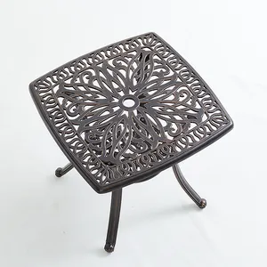 Ensemble de tables et chaises de jardin, petite table carrée en aluminium moulé, haute qualité, livraison gratuite