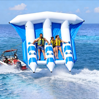 Jeu gonflable de bateau de banane de sport d'été chaud poisson volant divertissement de l'eau d'amusement de mer
