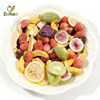 Mélange de fruits lyophilisés en gros sans sucre : fraises, bananes, kiwis, figues, dattes rouges, mangues pour collation