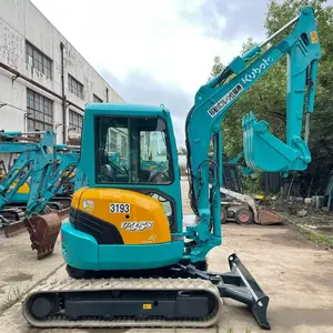 ญี่ปุ่นนําเข้ามือสอง Mini Kubota U35S มือสองเครื่องขุดตีนตะขาบปั๊มไฮดรอลิกสภาพดีรถขุดเพื่อขาย