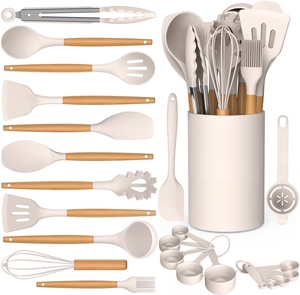 Ustensiles de cuisine en silicone, ensemble d'ustensiles de cuisine résistants à la chaleur, gadgets de cuisine avec logo personnalisé - Product Image 1