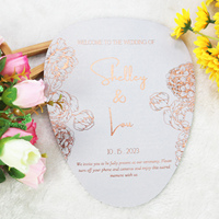 Hoja de cobre DIY y diseño floral blanco Tarjeta de programa de boda invitación de papel romántico guardar las tarjetas de Fecha