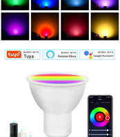 Bombillas inteligentes GU10, lámpara LED inteligente, WLAN, Compatible con Alexa y asistente de Google