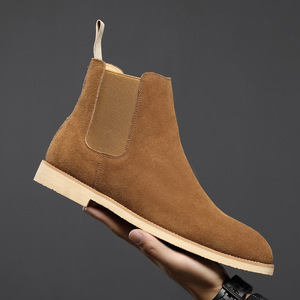 Bottes <span class=keywords><strong>Chelsea</strong></span> classiques de luxe rétro pour hommes, tailles plus grandes 45 46, cuir véritable, style britannique, pour l'hiver, l'été et l'automne - Product Image 6