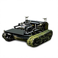 Tondeuse à gazon autotractée hybride télécommandée, hauteur de coupe réglable de 2 à 15 cm, moteur monocylindre 22 CV, zéro-turn