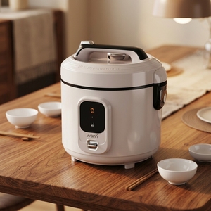 Autocuiseur à riz domestique 4L, nouveau modèle, à commande unique, avec cuve intérieure en acier inoxydable 430 émaillée - Product Image 1