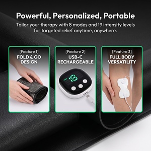 Masseur de pieds sans fil TENS avec télécommande, outil de relaxation et de fitness pour le modelage corporel et l'entraînement des muscles du mollet, adapté à un usage domestique - Product Image 5