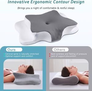 Almohada Cervical Ergonómica en Oferta, Almohadas Ortopédicas para Dormir, Almohada de Espuma Viscoelástica sin Olor para el Dolor de Cuello - Product Image 5