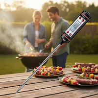 Termometer Dapur Digital Plastik Tahan Air Bertenaga Baterai dengan Rentang -50-300C untuk BBQ dan Penggunaan Daging Rumah Tangga