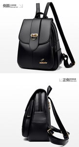 General Purpose <b>Backpack</b> Fashion Design High Quality PU Leather Female <b>School</b> Bag Multifunction <b>Large</b> Capacity Travel <b>Backpacks</b> - Product Image 4