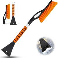 WANLIJIE Brosse à neige détachable avec grattoir à glace - Déneigeur de voiture flexible et extensible pour l'entretien automobile hivernal et l'utilisation en extérieur