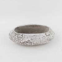 Pot de fleurs en béton écologique de forme ronde pour l'extérieur, en matériau cimentaire, pour jardin et maison, collection printemps-été