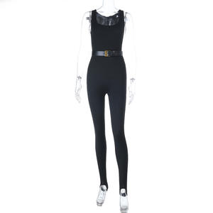 <span class=keywords><strong>Tuta</strong></span> <span class=keywords><strong>Aderente</strong></span> Sexy Senza Maniche da <span class=keywords><strong>Donna</strong></span>, Completo Sportivo Monopezzo, Jumpsuit Casual per Fitness e Yoga 2026 - Product Image 4