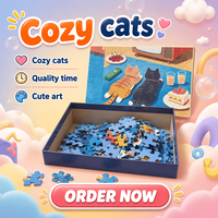 Rompecabezas de Cartón Personalizado de 1000 Piezas, Fabricante OEM, Juguete Educativo Personalizado, Impresión a Todo Color, Esquinas Cuadradas