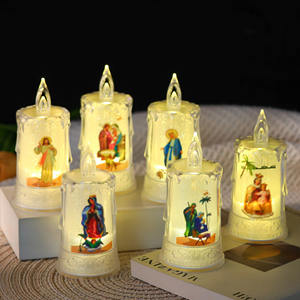 Vela Electrónica de Simulación Directa de Fábrica, Luz LED de Cristal, Ramadán Mubarak, Musulmán, Islam, Jesús, Virgen María, Pila LED sin Llama - Product Image 1