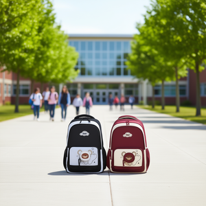 Cartoon Backpack 15 Inches Multiple Pockets School Use Unisex Fashion Style Polyester Material - Product Image 2