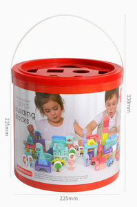 108 pcs Macaron khối xây dựng trẻ em bằng gỗ đồ chơi khác Toddler trẻ em Đồ chơi giáo dục thân thiện với môi khối xây dựng - Product Image 2