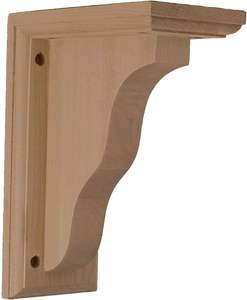 Support d'angle en bois sculpté au design contemporain, facile à installer, pour meubles, armoires et décoration murale - Product Image 5